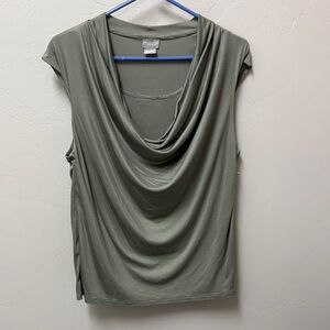 Chico's Sage Green Drape Neck Blouse